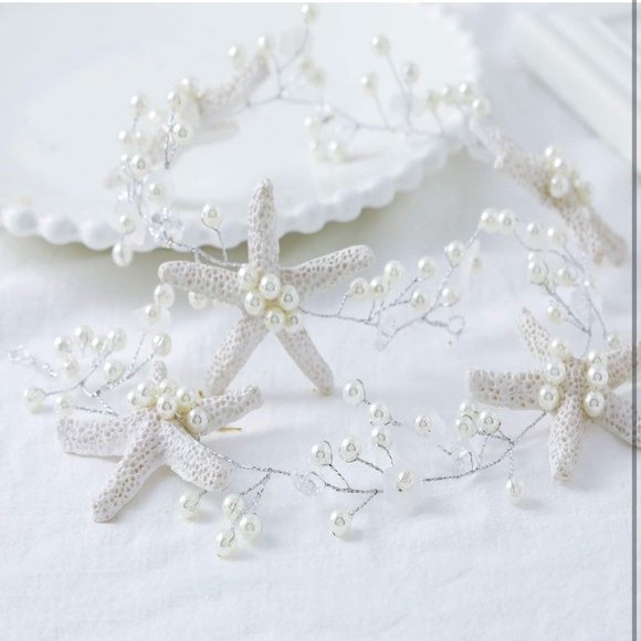 Bride to Be Beach Wedding hair Starfish Hair Accessory - Picture 3 of 3